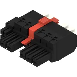 Socket header, 5 pole, pitch 7.62 mm, straight, black, 2549510000