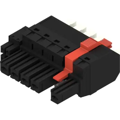 Socket header, 5 pole, pitch 7.62 mm, straight, black, 2629180000 - 1