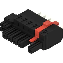 Socket header, 5 pole, pitch 7.62 mm, straight, black, 2629190000