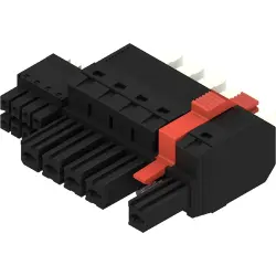 Socket header, 5 pole, pitch 7.62 mm, straight, black, 2629200000