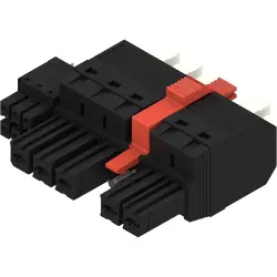 Socket header, 5 pole, pitch 7.62 mm, straight, black, 2629310000