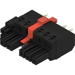 Socket header, 5 pole, pitch 7.62 mm, straight, black, 2549590000