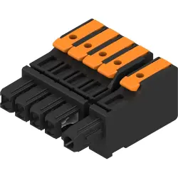 Socket header, 5 pole, pitch 7.5 mm, straight, black, 8000078347