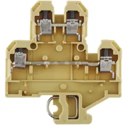 Multi level terminal block, screw connection, 0.5-4.0 mm², 32 A, 6 kV, beige/yellow, 0590060000