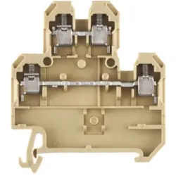 Multi level terminal block, screw connection, 0.5-4.0 mm², 32 A, 6 kV, beige/yellow, 0590160000