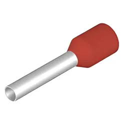 Insulated wire end ferrule, 1.5 mm², 16 mm/10 mm long, red, 0635100000