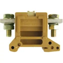 Through terminal block, screw connection, 10-70 mm², 1 pole, 150 A, 8 kV, yellow, 0637320000