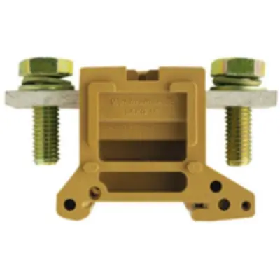 Through terminal block, screw connection, 10-95 mm², 2 pole, 232 A, 8 kV, yellow, 0637820000 - 1