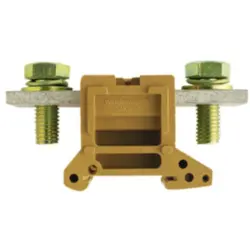 Through terminal block, screw connection, 10-16 mm², 2 pole, 309 A, 8 kV, yellow, 0638020000