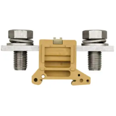 Through terminal block, screw connection, 70-240 mm², 1 pole, 415 A, 8 kV, yellow, 0638120000 - 1