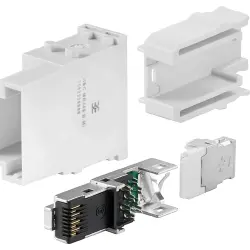 Contact module, male, plug
