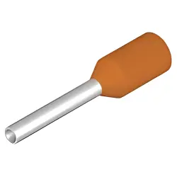 Insulated wire end ferrule, 0.5 mm², 14 mm/8 mm long, orange, 0690700000