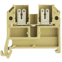 Through terminal block, plug-in connection, 0.5-2.5 mm², 4 pole, 20 A, 6 kV, beige/yellow, 0699660000