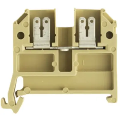 Through terminal block, plug-in connection, 0.5-2.5 mm², 4 pole, 20 A, 6 kV, beige/yellow, 0699660000 - 1