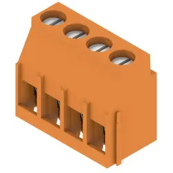 PCB terminal, 4 pole, pitch 5.08 mm, AWG 26-12, 20 A, clamping bracket, orange, 1001850000