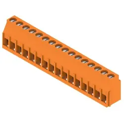 PCB terminal, 16 pole, pitch 5.08 mm, AWG 26-12, 20 A, clamping bracket, orange, 1001970000
