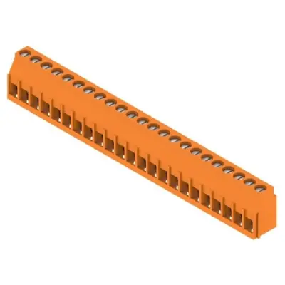 PCB terminal, 23 pole, pitch 5.08 mm, AWG 26-12, 20 A, clamping bracket, orange, 1002040000 - 1