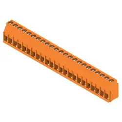 PCB terminal, 23 pole, pitch 5.08 mm, AWG 26-12, 20 A, clamping bracket, orange, 1002040000