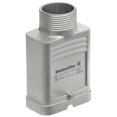 Grommet housing, size HQ, zinc die casting, PG21, straight, cross bow locking, IP65, 1003080000 - 1