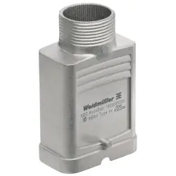 Grommet housing, size HQ, zinc die casting, PG21, straight, cross bow locking, IP65, 1003080000