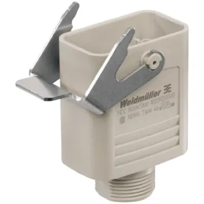 Grommet housing, size HQ, plastic, PG16, angled, cross bow locking, IP65, 1003120000 - 1
