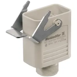Grommet housing, size HQ, plastic, PG16, angled, cross bow locking, IP65, 1003120000