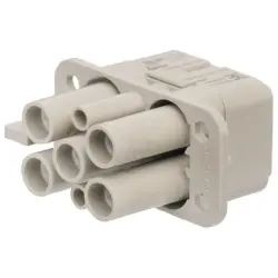 Socket contact insert, HQ, 6 pole, unequipped, crimp connection, 1003160000