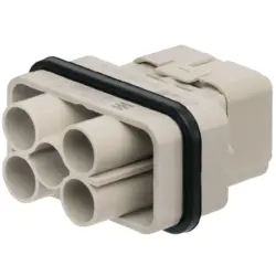 Pin contact insert, HQ, 6 pole, unequipped, crimp connection, 1003170000