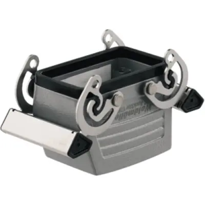 Coupler housing, size 4, zinc die casting, clamp lock, IP65, 2007940000 - 1