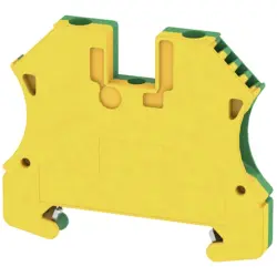 Protective conductor terminal, screw connection, 0.5-4.0 mm², 2 pole, 480 A, 8 kV, yellow/green, 1010100000