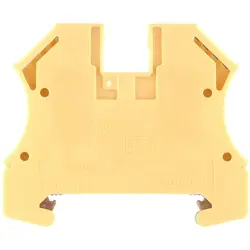 Protective conductor terminal, screw connection, 0.5-10 mm², 2 pole, 720 A, 8 kV, yellow/green, 1010200000