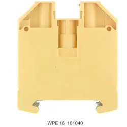 Protective conductor terminal, screw connection, 1.5-25 mm², 2 pole, 8 kV, yellow/green, 1010400000