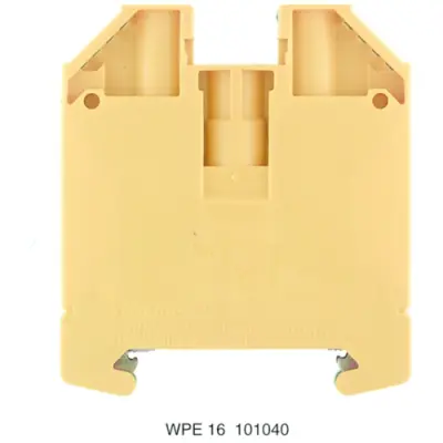 Protective conductor terminal, screw connection, 1.5-25 mm², 2 pole, 8 kV, yellow/green, 1010400000 - 1