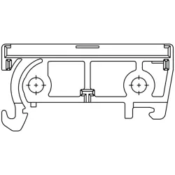 End plate, straight, PA, (L x W x H) 45 x 8 x 22.9 mm, orange, 1011590000