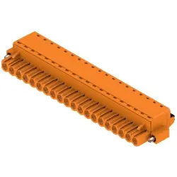 Pin header, 20 pole, pitch 5.08 mm, straight, orange, 1013280000