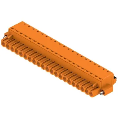 Pin header, 21 pole, pitch 5.08 mm, straight, orange, 1013290000 - 1