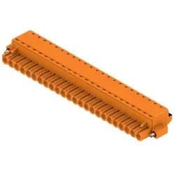 Pin header, 24 pole, pitch 5.08 mm, straight, orange, 1013330000