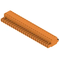 Pin header, 24 pole, pitch 5.08 mm, straight, orange, 1013930000