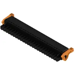 Pin header, 24 pole, pitch 5.08 mm, straight, black, 1014360000