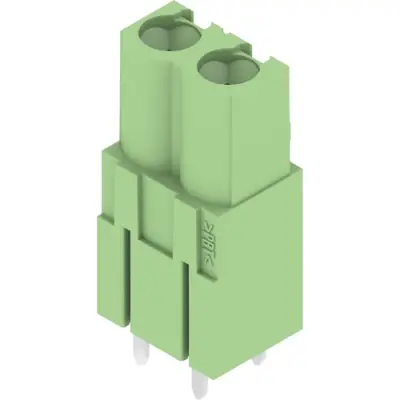 Socket header, 2 pole, pitch 5.08 mm, straight, green, 1039490000 - 1