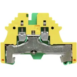 Protective conductor terminal, screw connection, 0.5-4.0 mm², 2 pole, 300 A, 6 kV, yellow/green, 1016200000