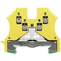 Protective conductor terminal, screw connection, 0.5-1.5 mm², 4 pole, 180 A, 8 kV, yellow/green, 1016500000