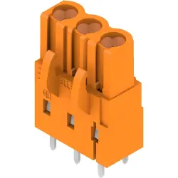 Socket header, 3 pole, pitch 5.08 mm, straight, orange, 2626490000