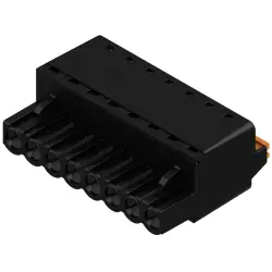 Socket header, 8 pole, pitch 5 mm, straight, black, 1017740000