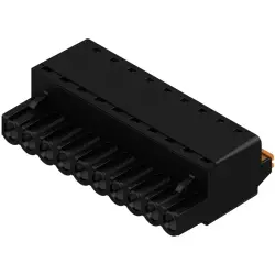 Socket header, 10 pole, pitch 5 mm, straight, black, 1017760000