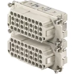 Socket contact insert, 6, 32 pole, unequipped, crimp connection, with PE contact, 1018960000