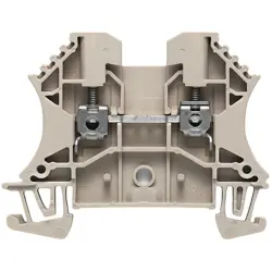 Through terminal block, screw connection, 0.5-4.0 mm², 2 pole, 24 A, 8 kV, dark beige, 1020000000