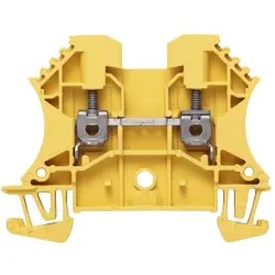Through terminal block, screw connection, 0.5-4.0 mm², 2 pole, 24 A, 8 kV, yellow, 1020020000