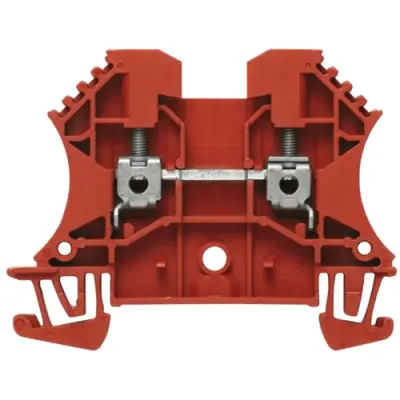 Through terminal block, screw connection, 0.5-4.0 mm², 2 pole, 24 A, 8 kV, red, 1020040000 - 1