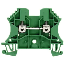Through terminal block, screw connection, 0.5-4.0 mm², 2 pole, 24 A, 8 kV, green, 1020090000